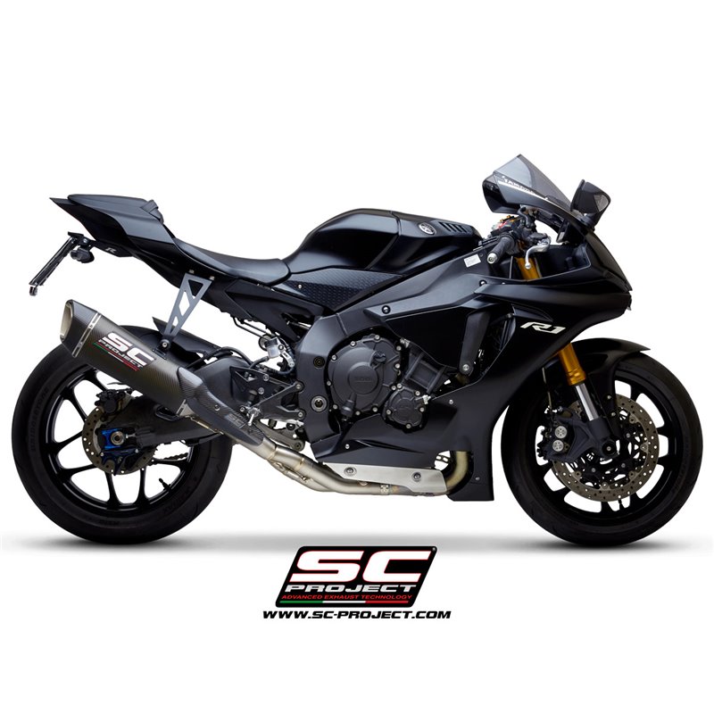 Uitlaat SC1-R titanium 350mm (decat) Yamaha YZF-R1 (+R1M)