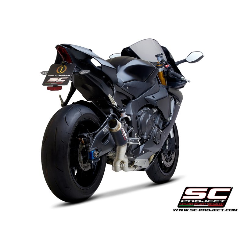 Uitlaat GP70-R titanium (decat) Yamaha YZF-R1 (+R1M)