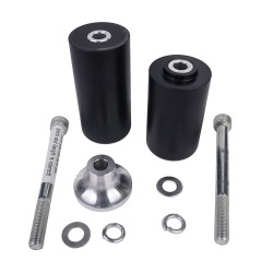 Crash protector kit STP black | Kawasaki ZX6R/RR 03-04