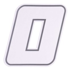 Race Numbers Deluxe white 4"