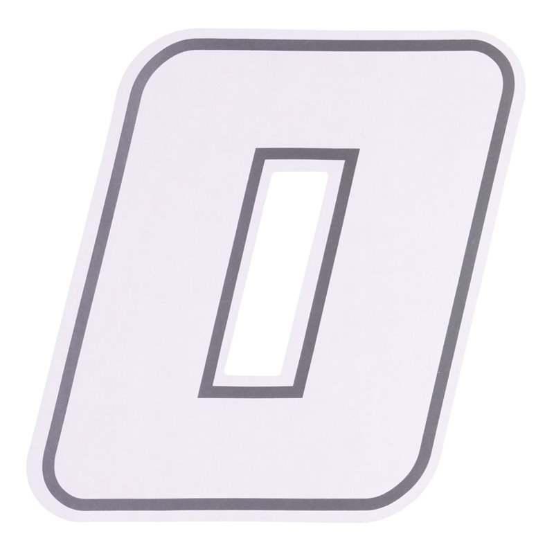 Race Numbers Deluxe white 4"