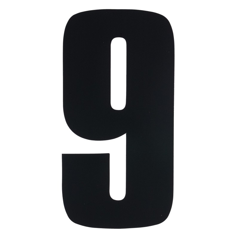 Race Numbers Deluxe black 8"