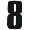 Race Numbers Deluxe black 8"