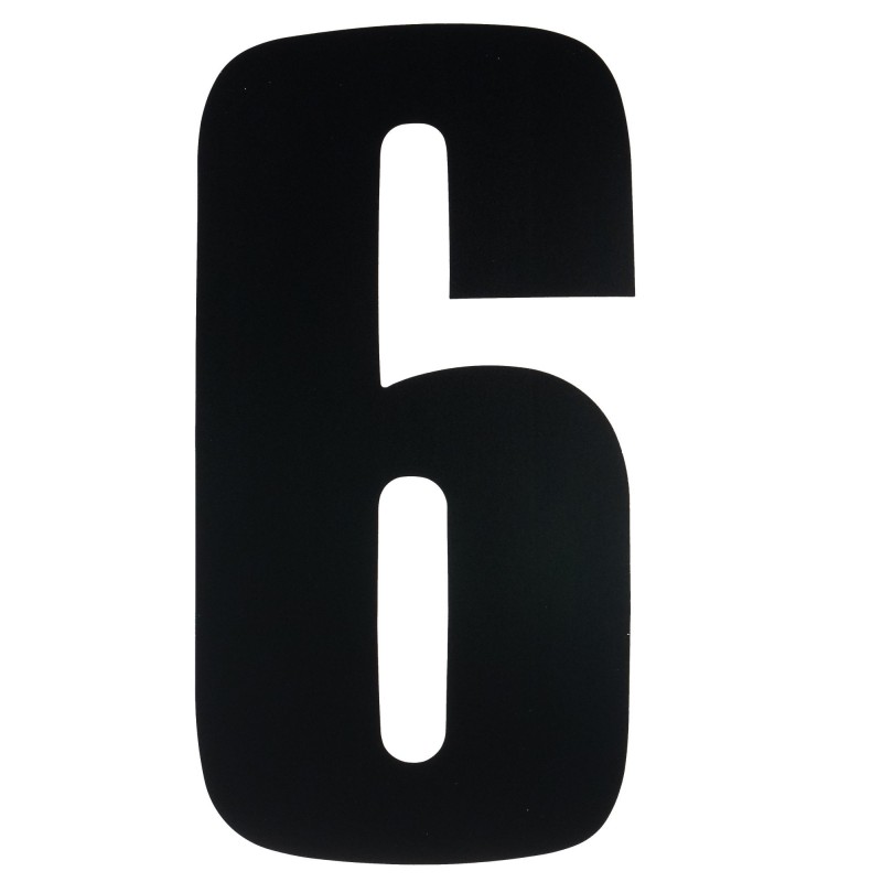 Race Numbers Deluxe black 8"