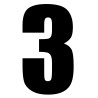 Race Numbers Deluxe black 8"