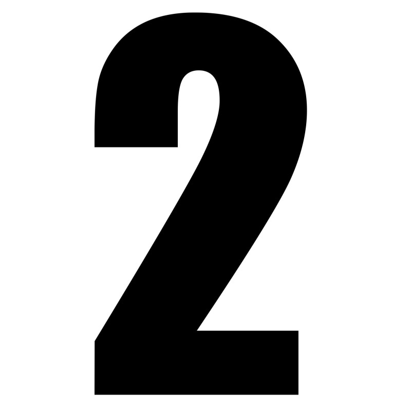 Race Numbers Deluxe black 8"