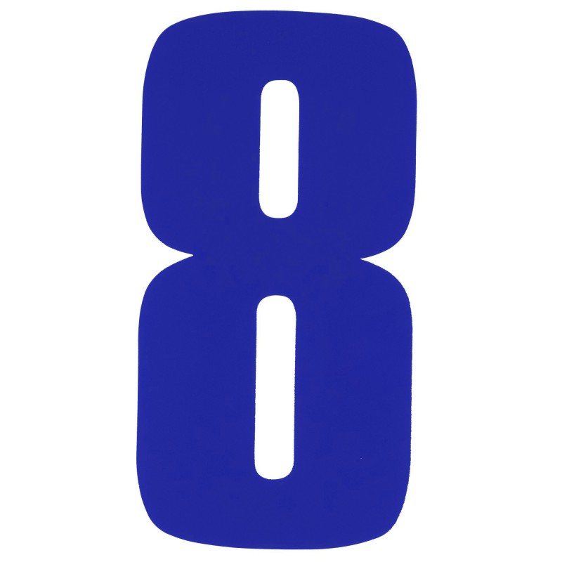 Race Numbers Deluxe blue 8"