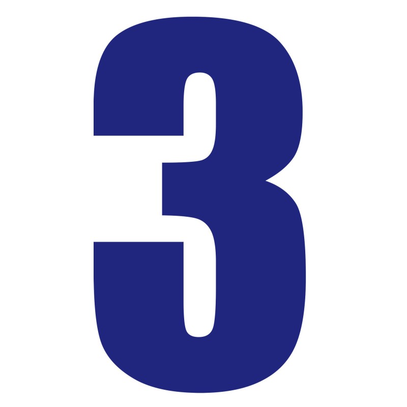 Race Numbers Deluxe blue 8"