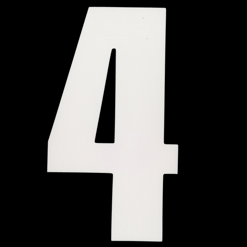 Race Numbers Deluxe white 8"