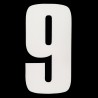 Race Numbers Deluxe white 8"