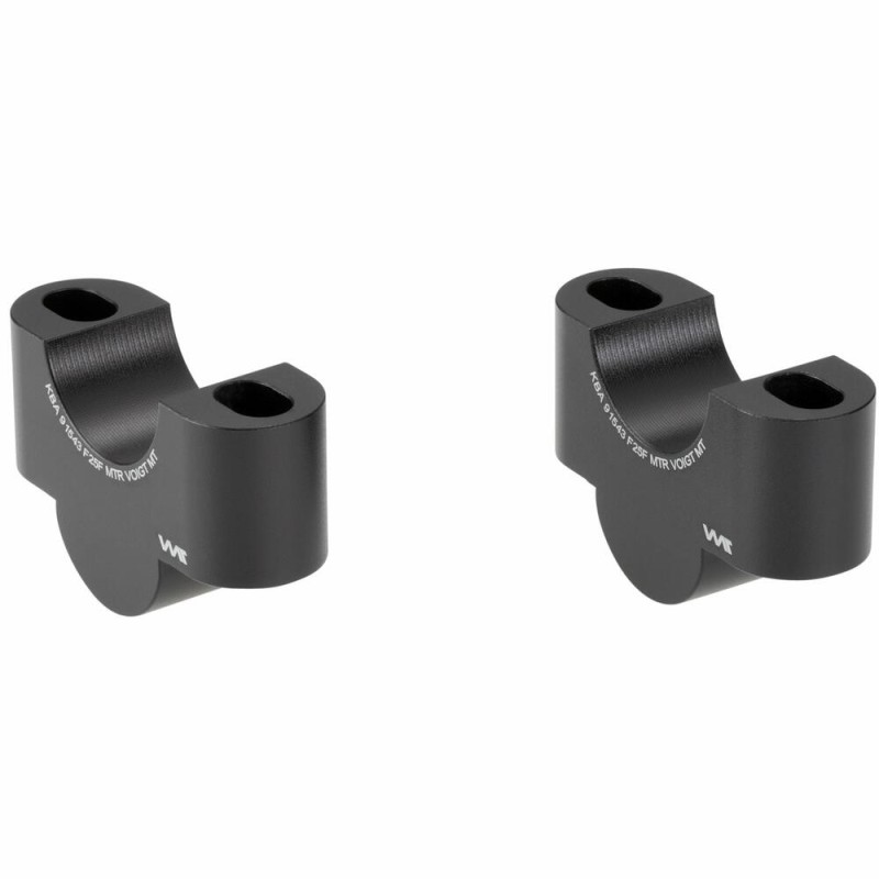 Voigt-MT Handlebar risers 25mm | Aprilia 900 Dorsoduro 2017-2020 black anodized