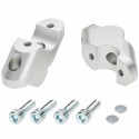 Voigt-MT Handlebar risers 30mm with offset 20mm | Triumph Speed Triple 1050 S silver anodized