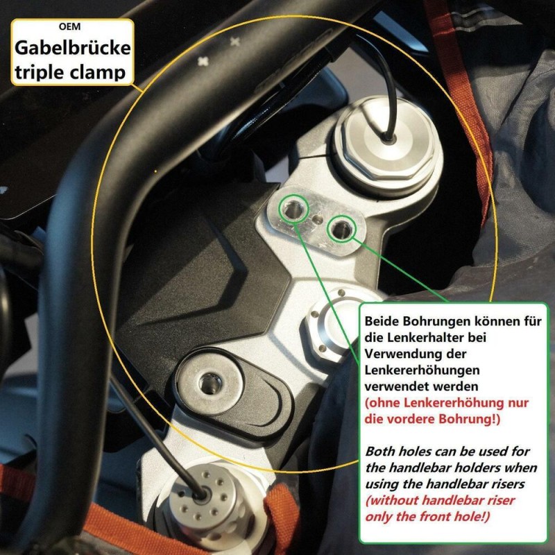 Voigt-MT Stuurverhogers 20mm | Triumph Tiger 1200 GT EXPLORER 2022-